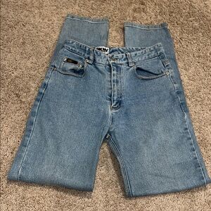 DKNY vintage light wash straight leg jeans